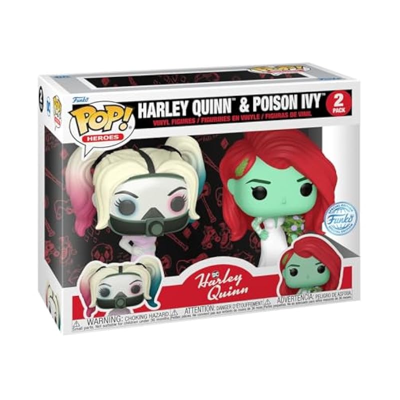 POP Harley Quinn and Poison Ivy Vinyl 2-Pack - Entertainment Earth Exclusive Funko Collectible Figurines