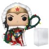 Funko POP DC Holiday - Wonder Woman with String Light Lasso Pop! Vinyl Figure (Bundled with Compatible Pop Box Protector Case), Multied, 3.75 inches Funko Bobbleheads