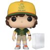 Action Figures Funko Funko POP [Stranger Things] - Dustin Henderson at Camp Pop! Vinyl Figure (Bundled with Compatible Pop Box Protector Case), Multi, 3.75 inches