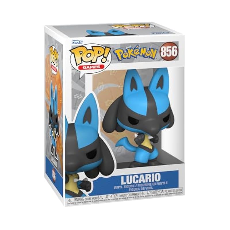Funko Funko POP! Games: Pokemon - Lucario - Collectible Vinyl Figure - Gift Idea - Official Merchandise - Toys for Children and Adults - Video Games Fans - Figure for Collectors Statues