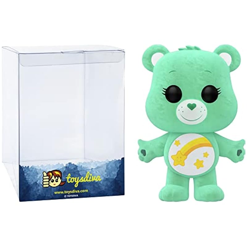Wish Bear [Flocked] (Chase): P o p ! Animation Vinyl Figurine Bundle with 1 Compatible 'ToysDiva' Graphic Protector (1207-61559 - B/A) Funko Action Figures