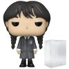 Action Figures Funko POP Wednesday - Wednesday Addams Funko Vinyl Figure (Bundled with Compatible Box Protector Case), Multi, 3.75 inches