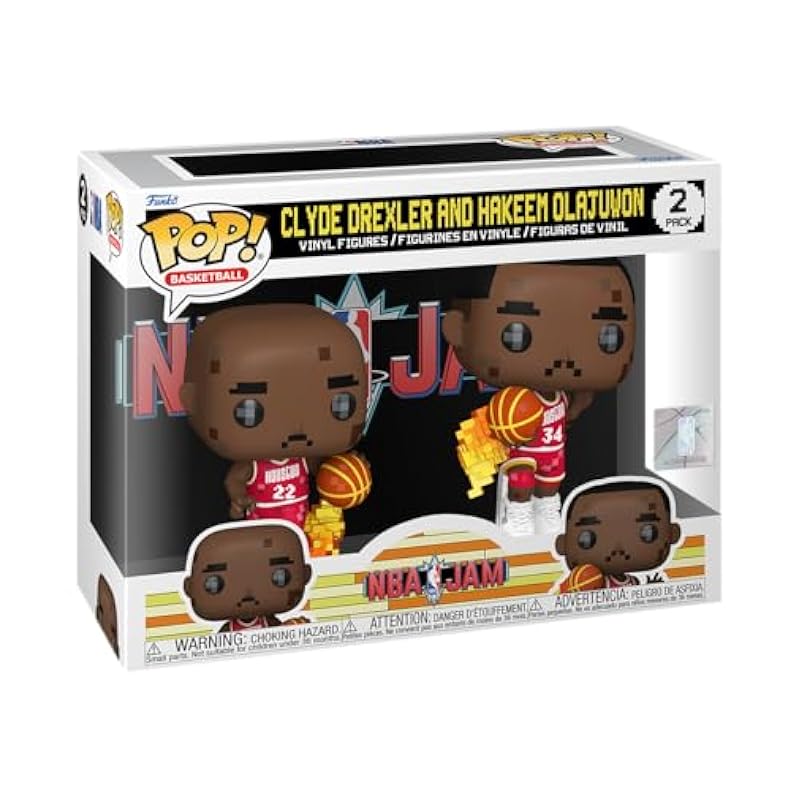 Toys & Game Room Funko Funko Pop! NBA JAM: Rockets - Clyde Drexler and Hakeem Olajuwon 2-Pack