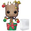 POP Marvel: Holiday - Dancing Groot with Lights & Ornaments Funko Pop Vinyl Figure (Bundled with Compatible Pop Box Protector Case), Multied, 3.75 inches Bobbleheads Funko