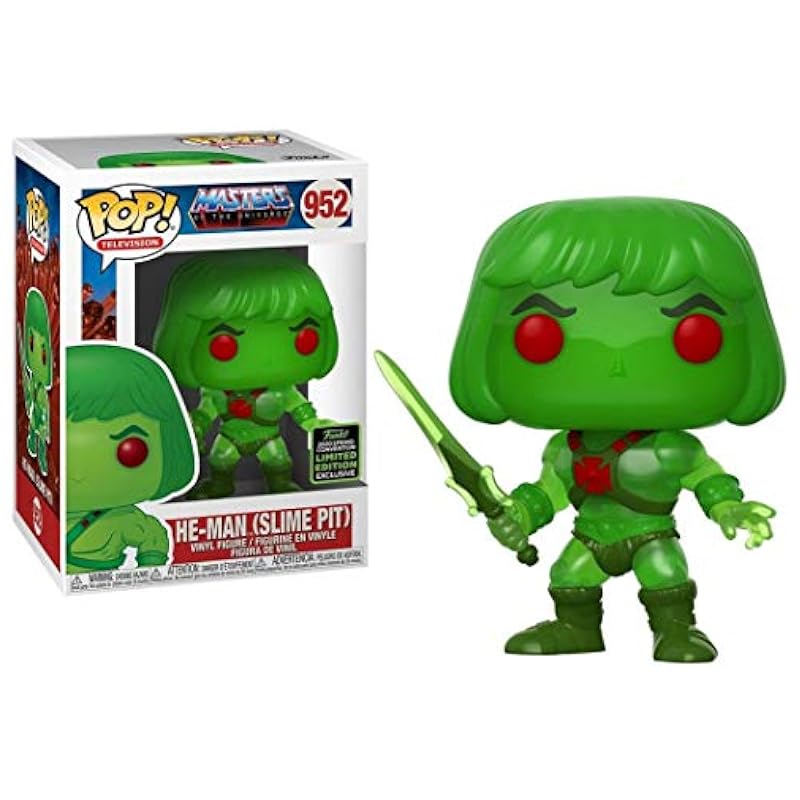 Funko Action Figures Funko Pop! Masters of The Universe He Man Slime Pit Shared Sticker 2020 ECCC Exclusive