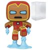 Funko Funko POP Marvel: Holiday - Gingerbread Iron Man Pop! Vinyl Figure (Bundled with Compatible Pop Box Protector Case), Multied, 3.75 inches Action Figures