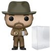 Funko POP [Stranger Things - Chief Hopper with Donut Funko Vinyl Figure (Bundled with Compatible Box Protector Case), Multi, 3.75 inches Action Figures