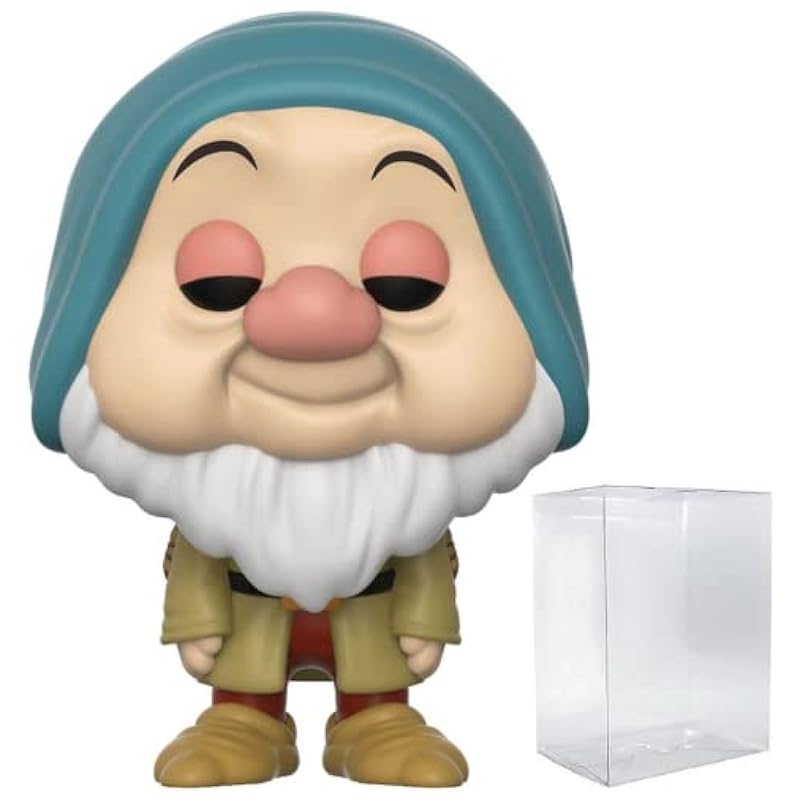 Action Figures Funko POP Disney: Snow White and The Seven Dwarfs - Sleepy Funko Pop! Vinyl Figure (Bundled with Compatible Pop Box Protector Case), Multied, 3.75 inches