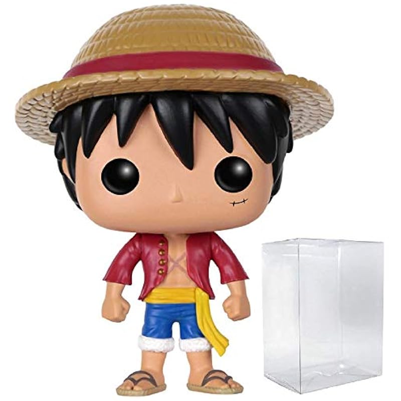 Funko Action Figures Funko POP One Piece - Monkey D. Luffy Pop! Vinyl Figure (Bundled with Compatible Pop Box Protector Case) Multi 3.75 inches