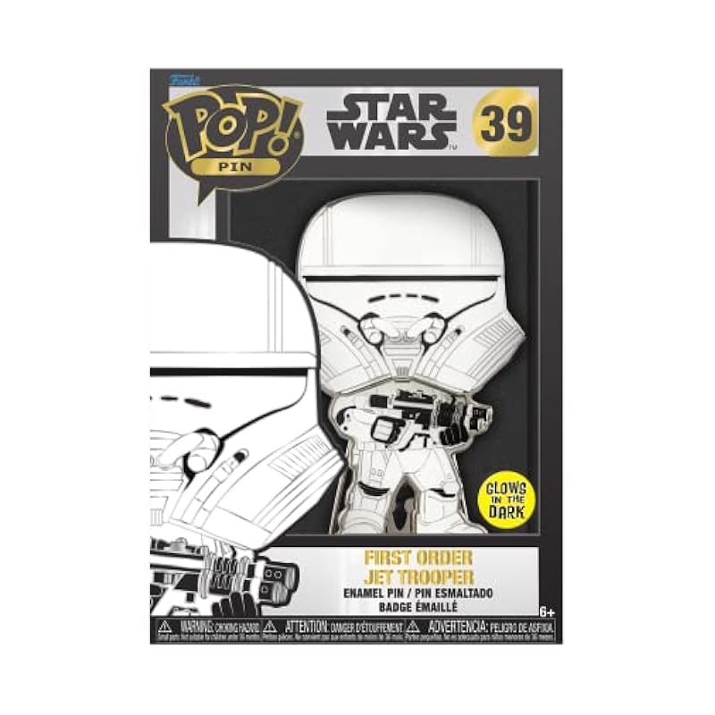Funko Pop! Pin: Star Wars - First Order Jet Trooper Glow in The Dark with Chase (Styles May Vary) Funko Bobbleheads