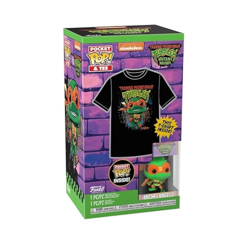 Pocket Pop! & Tee: Teenage Mutant Ninja Turtles: Mutant Mayhem - Michelangel - S Action Figures Funko