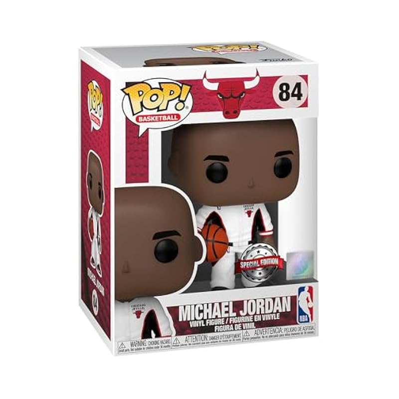 Funko POP! NBA: Chicago Bulls - Michael Jordan - (Bulls White Warmup) - Collectable Vinyl Figure - Gift Idea - Official Merchandise - Toys for Kids & Adults - Sports Fans Action Figures & Toy Figurines Funko