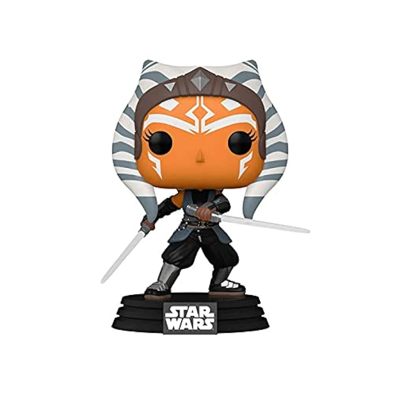 POP Star Wars: The Mandalorian - Ahsoka Tano with Lightsabers Funko Pop! Vinyl Figure #464 (Bundled with Compatible Pop Box Protector Case), 3.75 inches Funko Action Figures