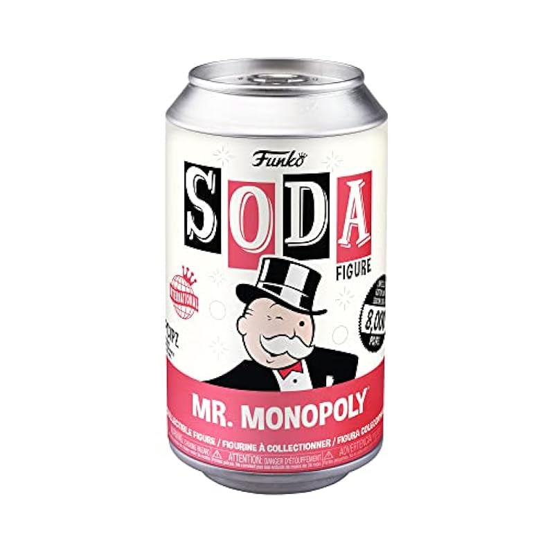 Funko Vinyl SODA: Monopoly - Uncle Pennybags - Mr. Monopoly - Green Chase - (Styles May Vary) - Collectable Vinyl Figure - Gift Idea - Official Merchandise - Toys for Kids & Adults - Games Fans Miniatures Funko