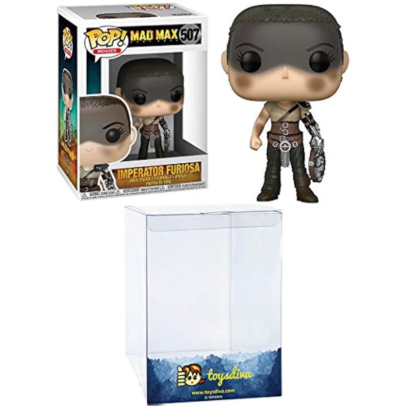 Imperator Furiosa: Funk o Pop! Movies Vinyl Figure Bundle with 1 Compatible 'ToysDiva' Graphic Protector (507-28034 - B) Action Figures Funko
