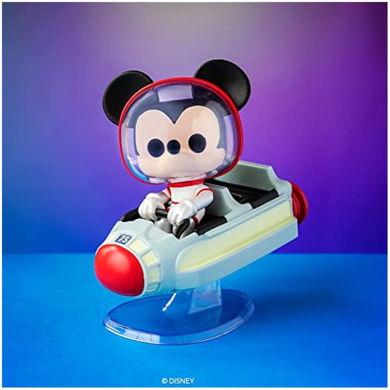 Funko Funko POP Ride Super Deluxe Disney: Walt Disney World 50th - Mickey at The Space Mountain Attraction, MultiModern, Standard, (45343) Modern Action Figures