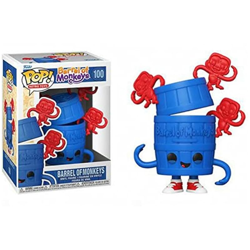 POP Retro Toys: Barrel of Monkeys - Barrel & Monkeys Funko Vinyl Figure (Bundled with Compatible Box Protector Case) Bobbleheads Funko