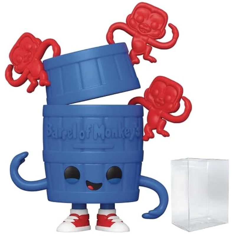 POP Retro Toys: Barrel of Monkeys - Barrel & Monkeys Funko Vinyl Figure (Bundled with Compatible Box Protector Case) Bobbleheads Funko