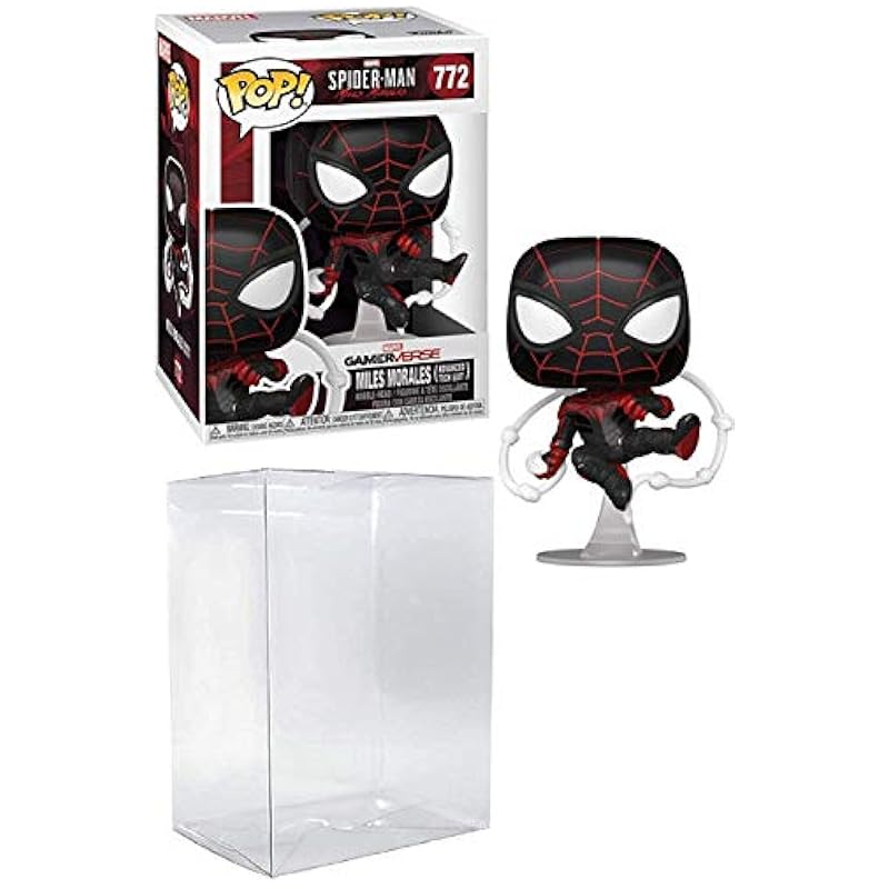 Funko Spider-Man Miles Morales Advanced Tech Suit Pop # 772 Marvel Gamerverse Vinyl Figure (Bundled with EcoTek Protector to Protect Display Box) Bobbleheads