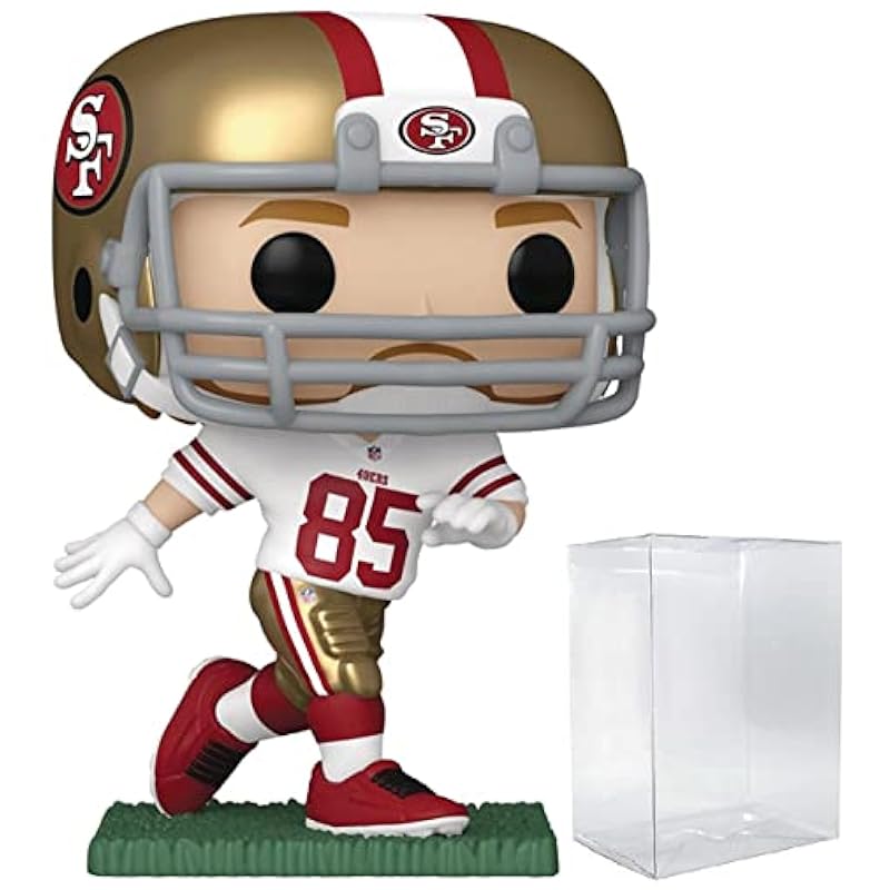 POP Football: 49ers - George Kittle Funko Vinyl Figure (Bundled with Compatible Box Protector Case), Multi, 3.75 inches Action Figures Funko
