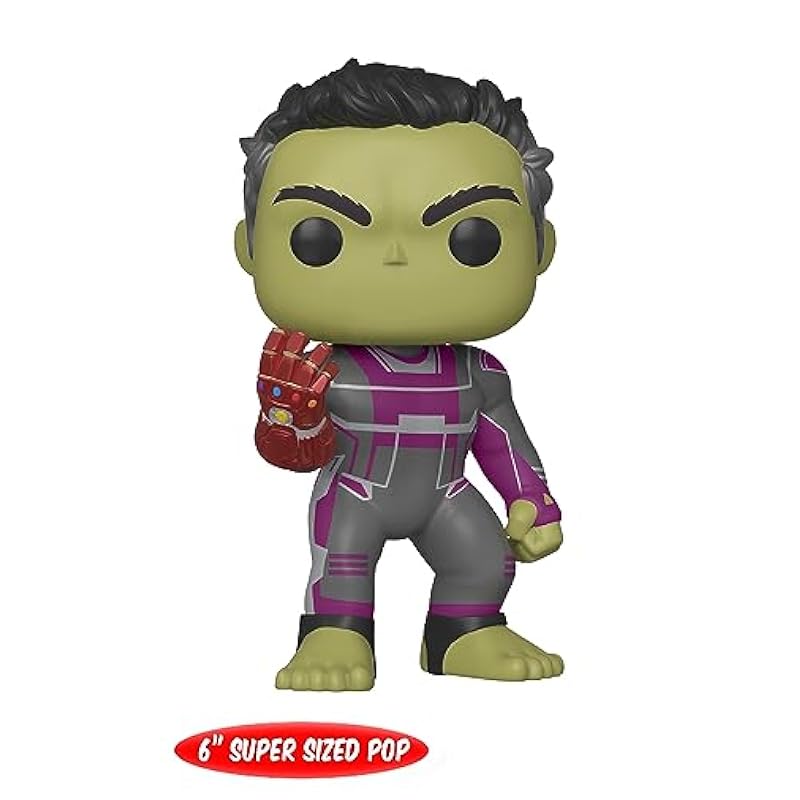 Funko Pop! Marvel: Avengers Endgame - 6" Hulk with Gauntlet, Multi, Standard Funko Bobbleheads