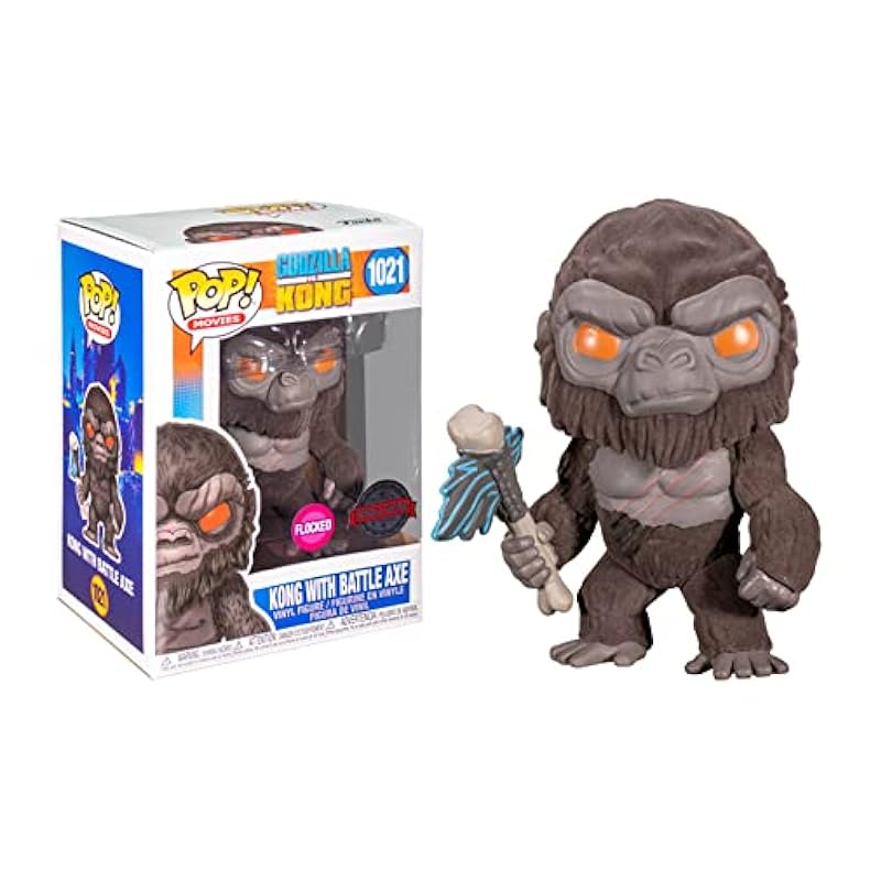 Bobbleheads Funko Funko Pop! Godzilla vs Kong Pop! Vinyl - Flocked Kong with Battle Axe Exclusive
