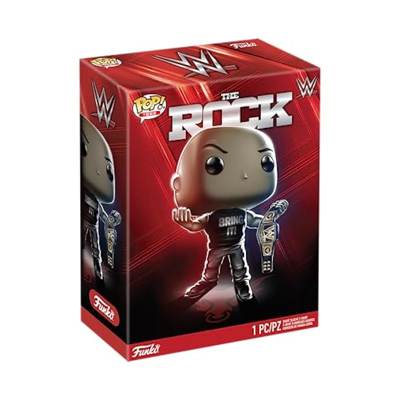 T-Shirts Funko Funko Pop! Boxed Tee: WWE - The Rock with Belt - XS