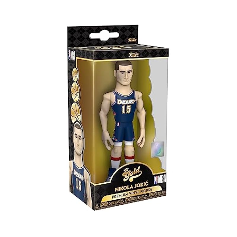 Funko Action Figures & Toy Figurines Funko Pop! Gold NBA: Nuggets - Nikola Jokic (Away Uniform) 5" with Chase (Styles May Vary) 1 Count (P