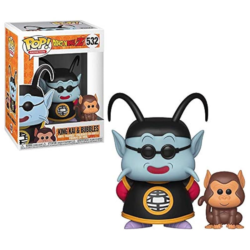 Action Figures Funko Funko Pop! & Buddy: Dragon Ball Z - King Kai & Bubbles Toy, MultiMulticolor Multicolor