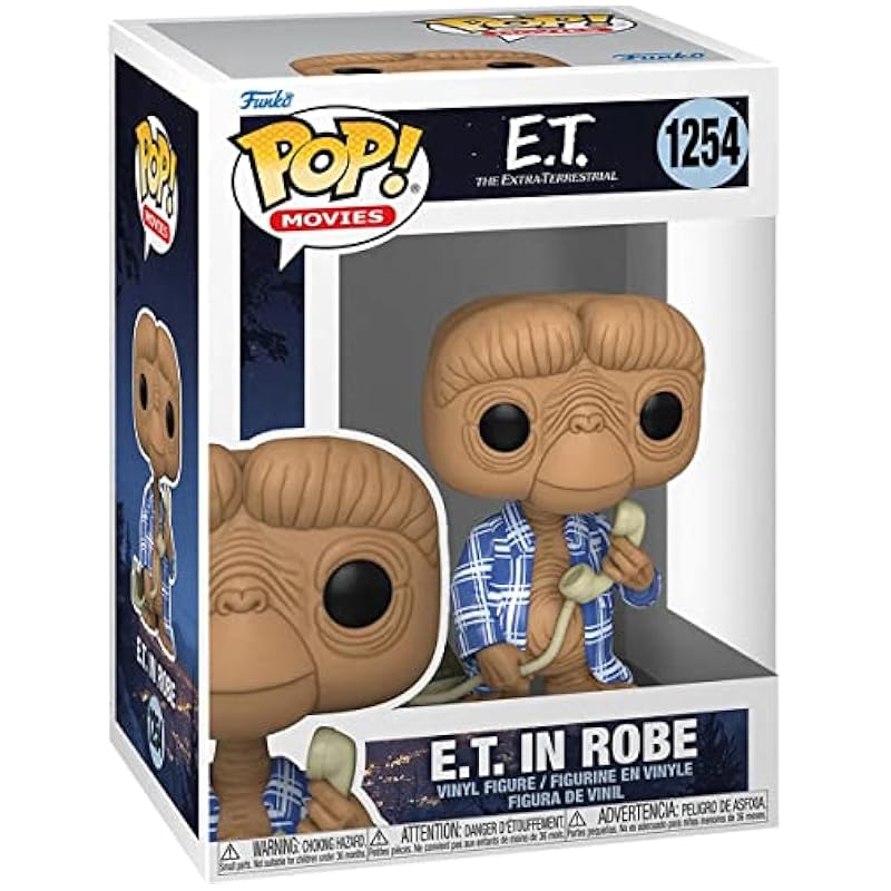 POP E.T. The Extra-Terrestrial - E.T. in Flannel Robe Funko Vinyl Figure (Bundled with Compatible Box Protector Case), Multied, 3.75 inches Bobbleheads Funko