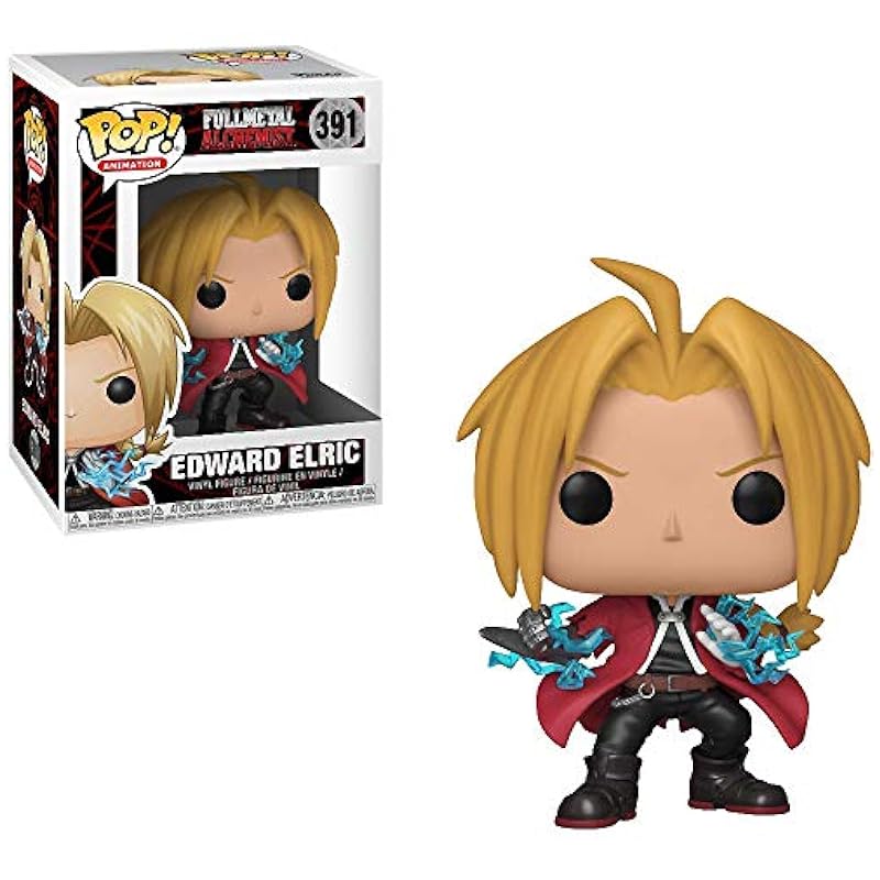 Funko Funko Edward Elric: Full Metal Alchemist x POP! Animation Vinyl Figure & 1 POP! Compatible PET Plastic Graphical Protector Bundle [#391 / 30697 - B] Action Figures