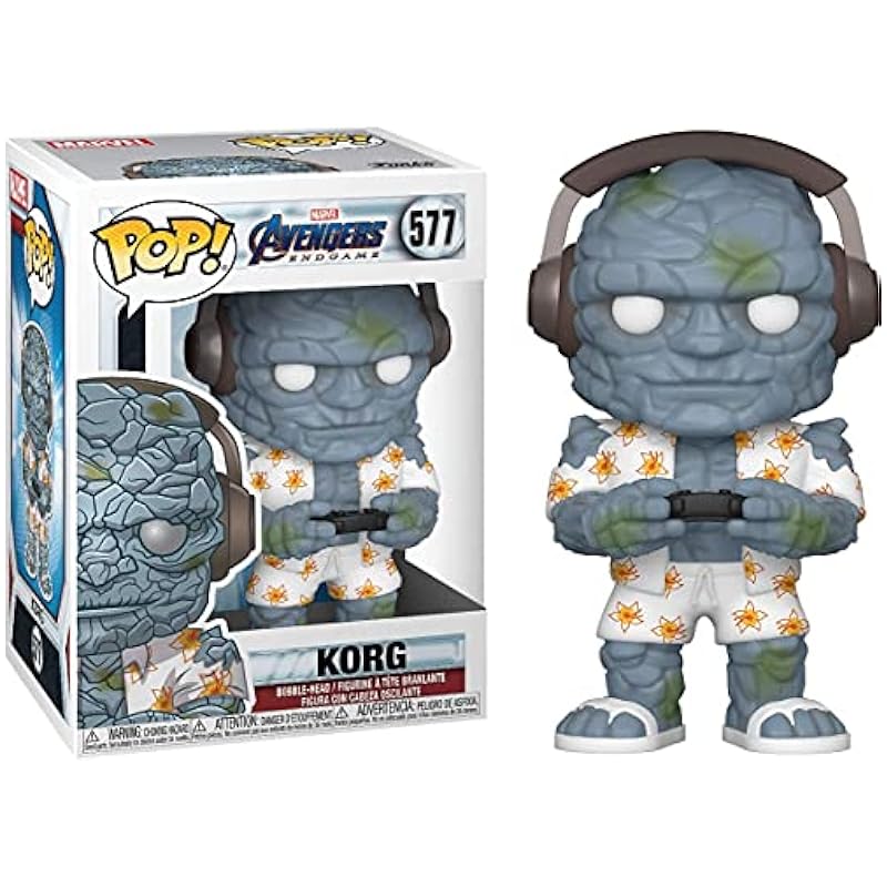 Action Figures Funko POP Marvel: Avengers Endgame - Gamer Korg Funko Pop! Vinyl Figure (Bundled with Compatible Pop Box Protector Case) Multi 3.75 inches