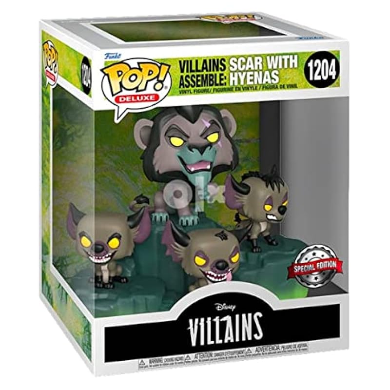 Funko Pop! Scar with Hyenas Villains 1224 Hot Topic Exclusive FUN64677 Funko Bobbleheads