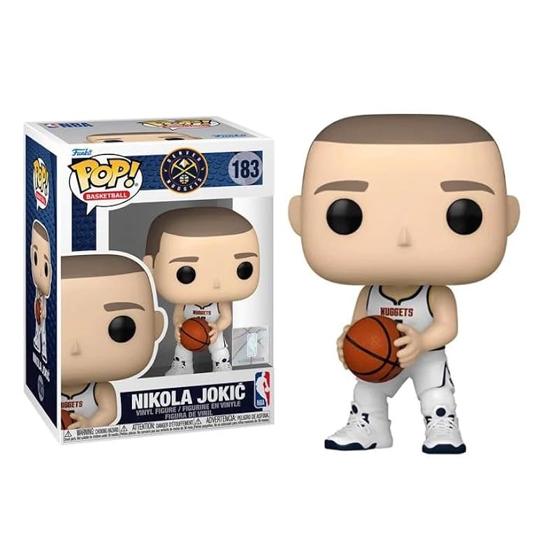 Funko Funko Nikola Jokic + Pop Protector: Denver Nuggets NBA Pop! Basketball Vinyl Figure (Gift Set Bundled with ToyBop Brand Box Protector Collector Case) Bobbleheads