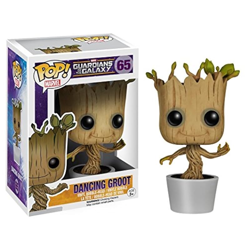 POP Marvel: Guardians of The Galaxy - Dancing Groot Funko Pop! Vinyl Figure (Bundled with Compatible Pop Box Protector Case), Multied, 3.75 inches Funko Action Figures