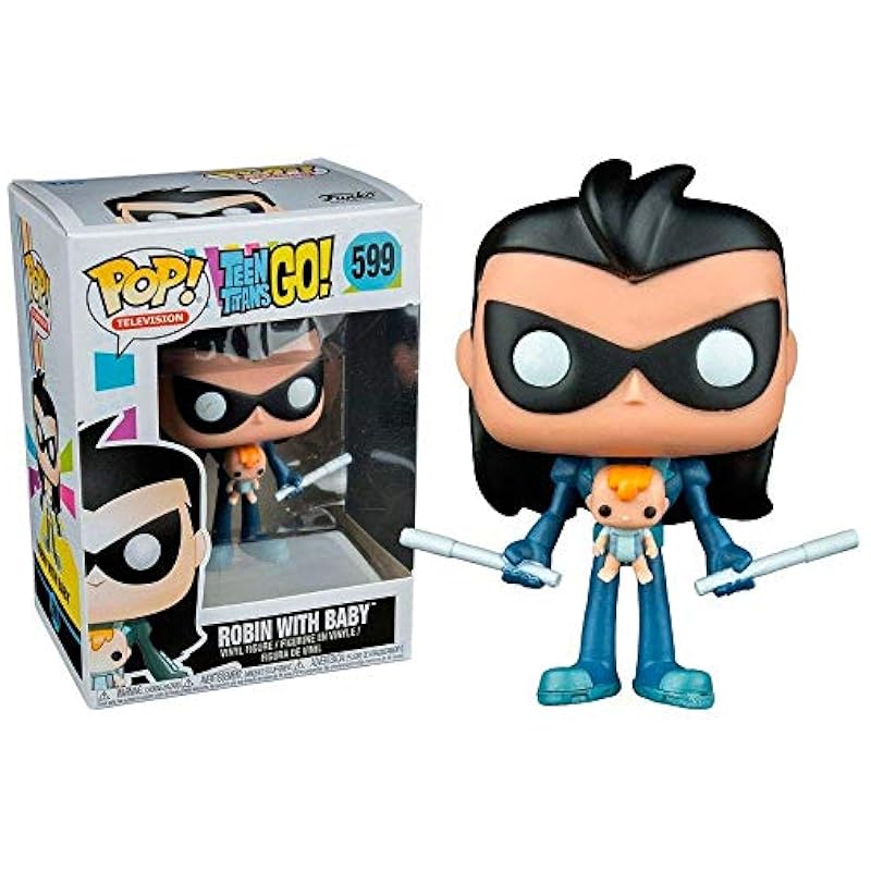 Funko Pop! Television Teen Titans Go! Robin with Baby #599 Action Figures Funko