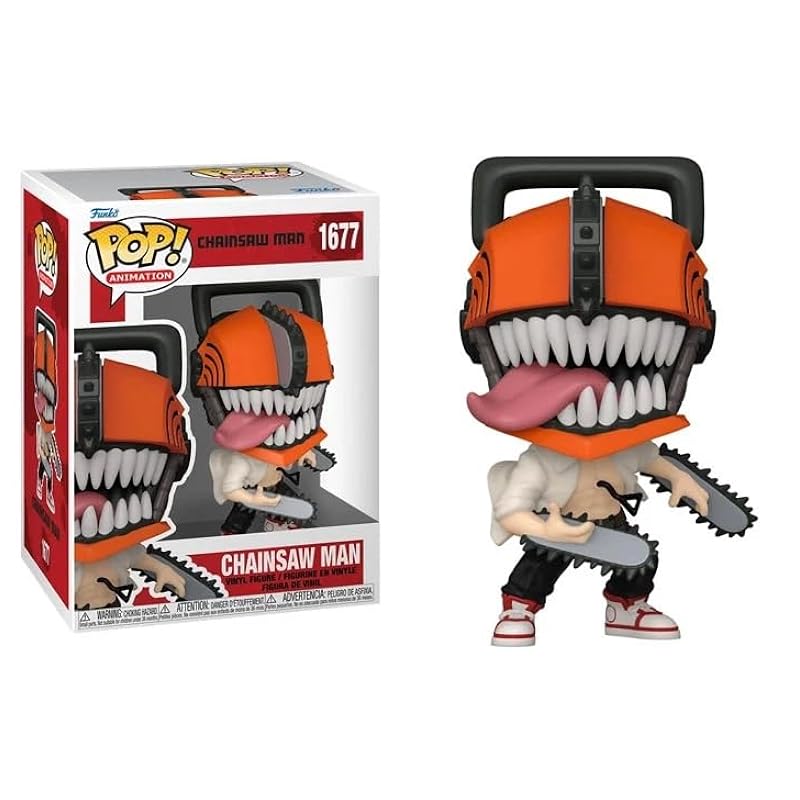 Bobbleheads Funko Funko Chainsaw Man + Pop Protector: Pop! Animation Vinyl Figure (Gift Set Bundled with ToyBop Brand Box Protector Collector Case) (Chainsaw Man) Chainsaw Man