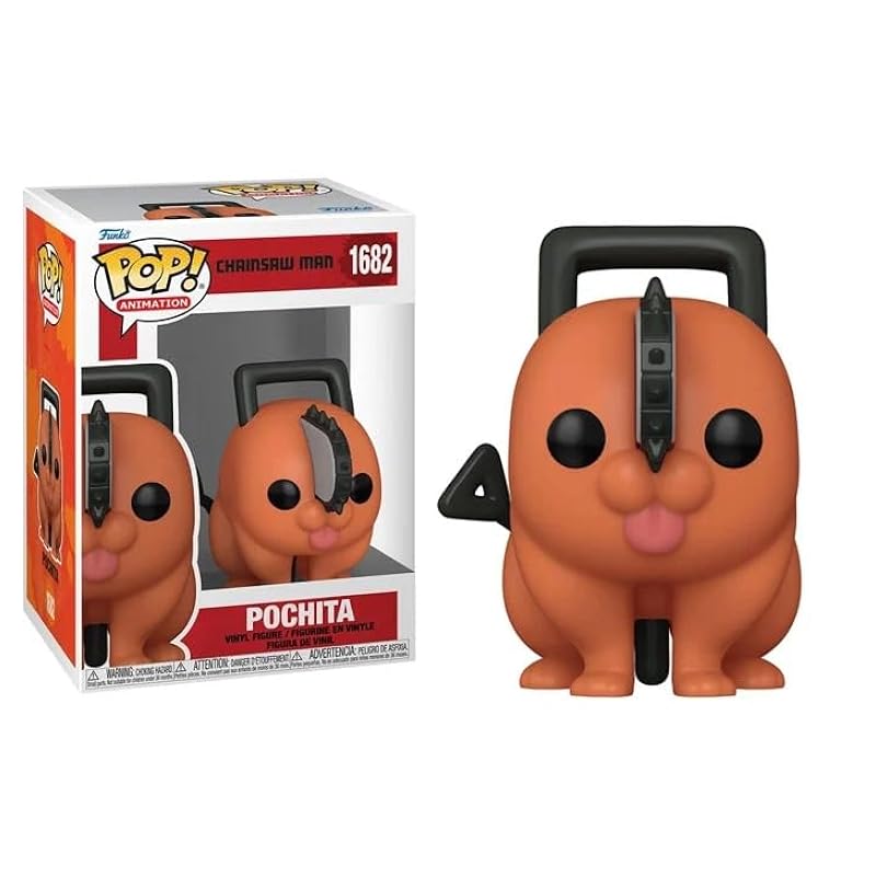 Bobbleheads Funko Funko Chainsaw Man + Pop Protector: Pop! Animation Vinyl Figure (Gift Set Bundled with ToyBop Brand Box Protector Collector Case) (Pochita #1682/80322)