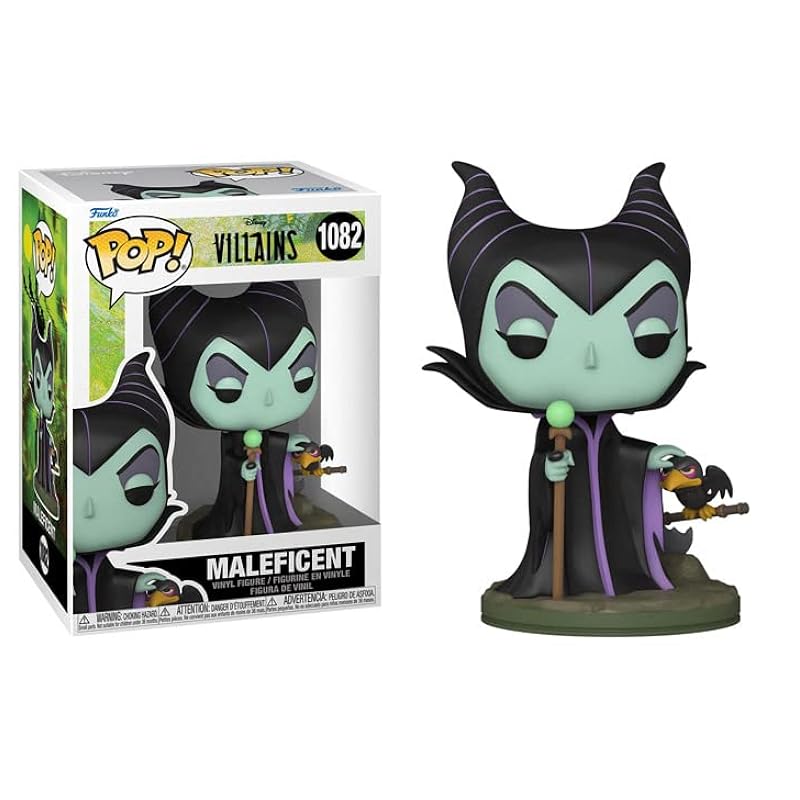 POP Disney: Villains - Sleeping Beauty Maleficent Funko Vinyl Figure (Bundled with Compatible Box Protector Case), Multied, 3.75 inches Bobbleheads Funko