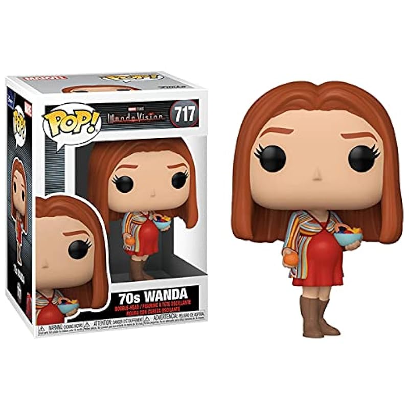 Funko Wanda 70's Pop #717 Pop TV: Wanda Vision Vinyl Figure (Bundled with EcoTek Protector to Protect Display Box) Funko Action Figures