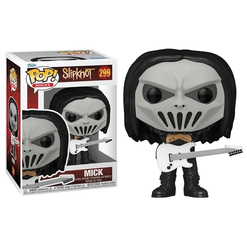 Funko Slipknot Wave 2 + Pop Protector: Pop! Rocks Vinyl Figure (Gift Set Bundled with ToyBop Brand Box Protector Collector Case) (Mick Thomson with Mask and Guitar #299/57767) Bobbleheads Funko