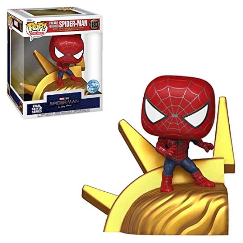 Action Figures Funko Funko Pop! Deluxe Spider-Man No Way Home: Friendly Neighborhood Spider-Man Final Battle Series Build-A-Scene Vinyl Figure