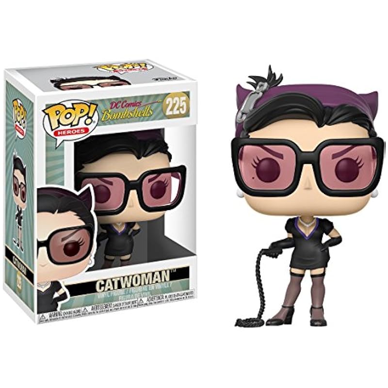 Action Figures Funko Funko Catwoman: DC Bombshells x POP! Heroes Vinyl Figure & 1 POP! Compatible PET Plastic Graphical Protector Bundle [#225/22893 - B]