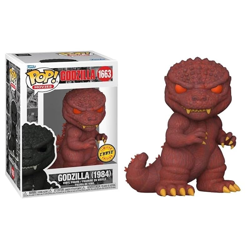 Bobbleheads Funko Funko Godzilla 70th Anniversary + Pop Protector: Pop! Movies Vinyl Figure (Gift Set Bundled with ToyBop Brand Box Protector Collector Case) (Godzilla 1984 Red Chase) Godzilla 1