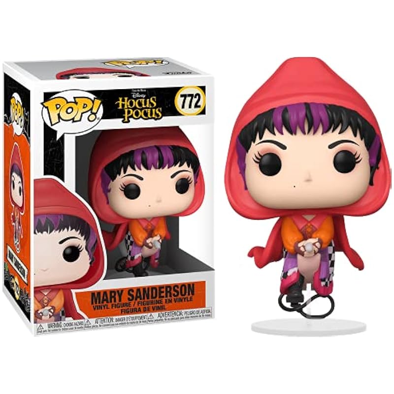 Action Figures Funko POP Disney: Hocus Pocus - Mary Sanderson Flying Funko Pop! Vinyl Figure (Bundled with Compatible Pop Box Protector Case), 3.75 inches