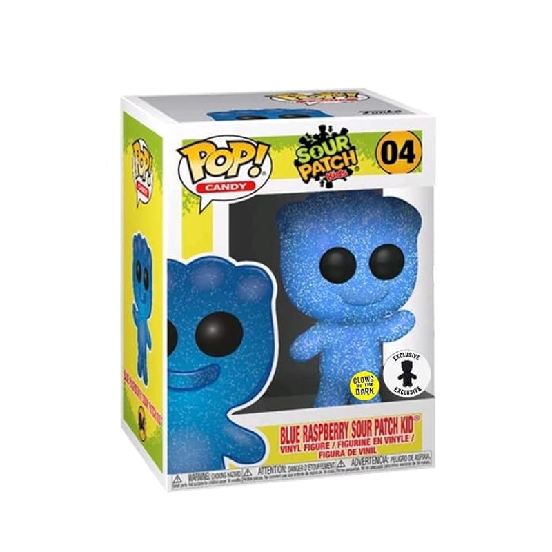 Funko POP! Sour Patch Kids - Blue Raspberry Glow-in-The-Dark Exclusive Bobbleheads Funko