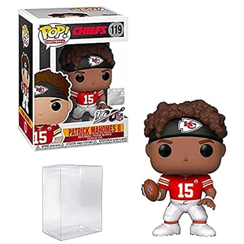 Funko Visit the Funko Store Patrick Mahomes Vinyl Figure #119 (Bundled with Compatible Ecotek Pop Box Protector) Bobbleheads
