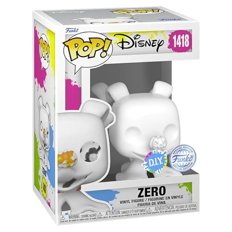 Funko The Nightmare Before Christmas Zero DIY Pop! Vinyl Collectible Figure - Limited Edition Exclusive Statues Funko