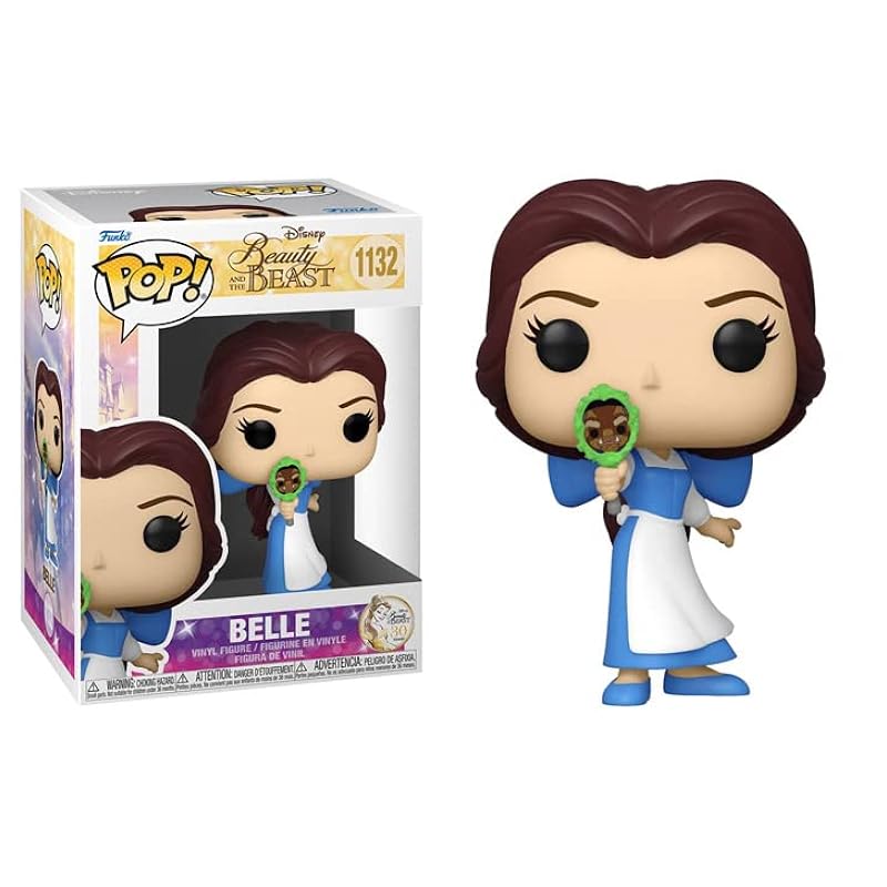 POP Disney: Beauty and The Beast - Peasant Belle with Mirror Funko Vinyl Figure (Bundled with Compatible Box Protector Case), Multi, 3.75 inches Action Figures Funko