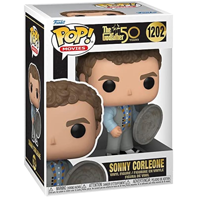 POP The Godfather 50th - Sonny Corleone Funko Vinyl Figure (Bundled with Compatible Box Protector Case), Multied, 3.75 inches Action Figures Funko